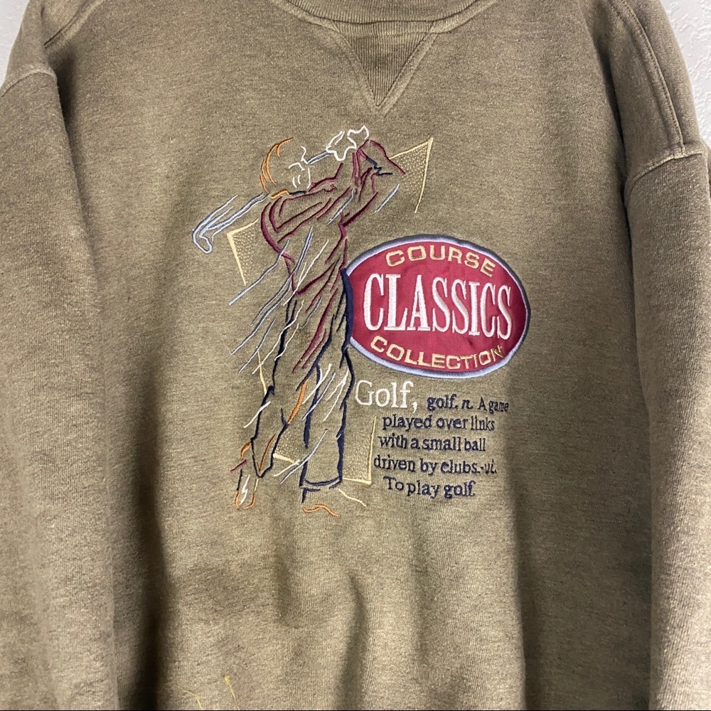 Midwest Embroidery Sweatshirt Golf Vintage Medium - Picture 3 of 8